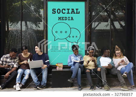 Digital Connection Technology Social Media 32798857