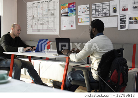 Businessman programmer working using connecting to laptop Businessman programmer working using connecting to laptop 32799618