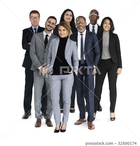 Diverse Business People Set Gesture Studio Isolated Diverse Business People Set Gesture Studio Isolated 32800174