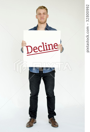 Disapprove rejection decline word on banner 32800992