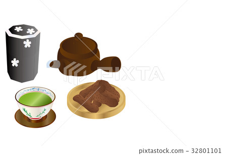 Today's sweet green tea and Karinto Today's sweet green tea and Karinto 32801101