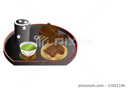 Today's sweet green tea and Karinto 32801106