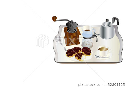 Today's sweet coffee and eclair 32801125