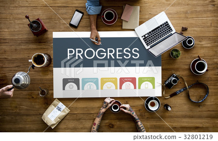 People meeting about progress performance concept graphic People meeting about progress performance concept graphic 32801219