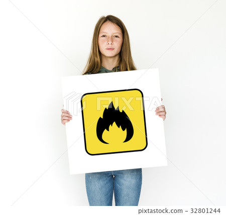 Flamable danger hazard marking caution sign 32801244