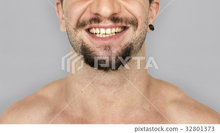 Adult man smiling studio portrait Adult man smiling studio portrait 32801373