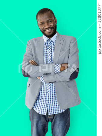 Adult African Man Smile Studio Portrait Adult African Man Smile Studio Portrait 32801377