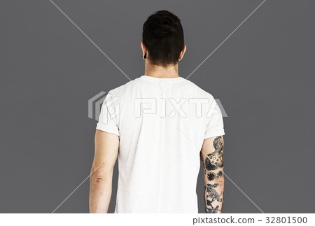 Adult man back side view Adult man back side view 32801500