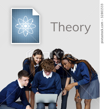 Network connection graphic overlay banner on wall 32801533