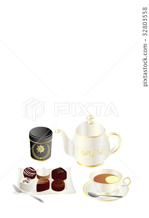 Today's sweets lemon tea and chocolate Today's sweets lemon tea and chocolate 32803558