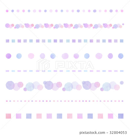 Watercolor style line set (purple) - Stock Illustration [32804053] - PIXTA