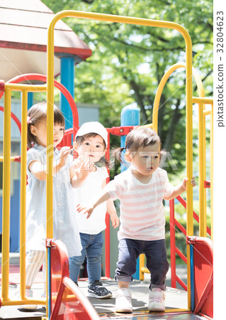 Children playing with playthings 32804623