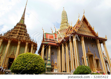 Temple of the Emerald Buddha in Bangkok, Thailand 32805422