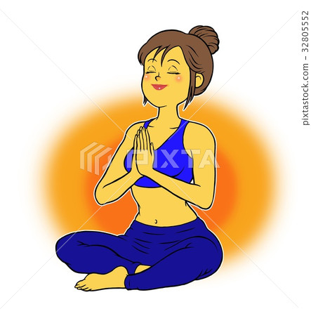 A woman who plays hot yoga 32805552
