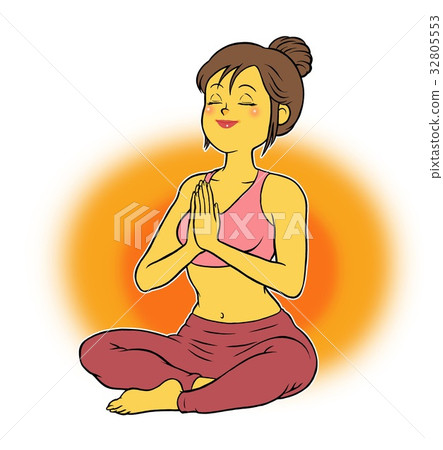 A woman who plays hot yoga 32805553
