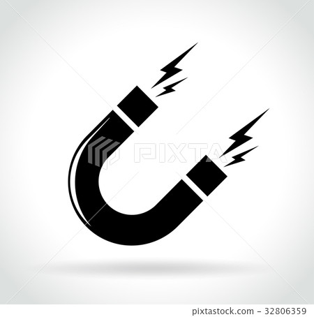 magnet icon on white background 32806359