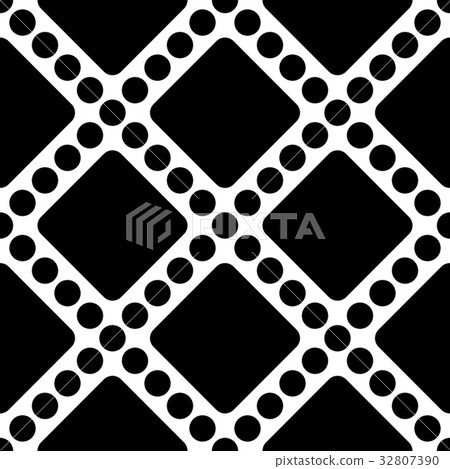 Seamless Square and Circle Pattern - Stock Illustration [32807390] - PIXTA