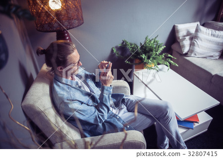 Freelancer at home interior. Freelancer at home interior. 32807415