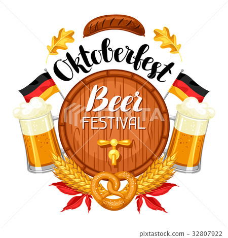 Oktoberfest beer festival. Illustration or poster Oktoberfest beer festival. Illustration or poster 32807922