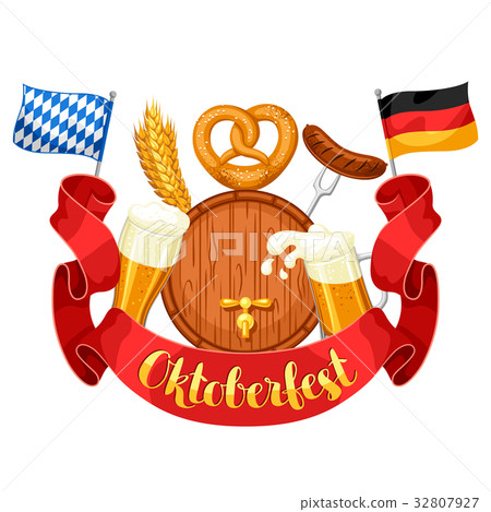 Oktoberfest beer festival. Illustration or poster Oktoberfest beer festival. Illustration or poster 32807927