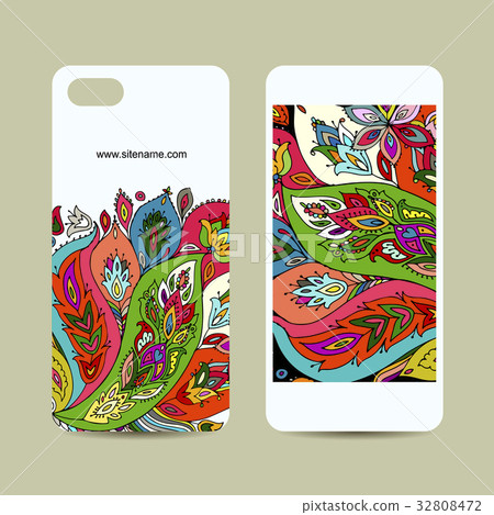 Mobile phone design, floral background 32808472
