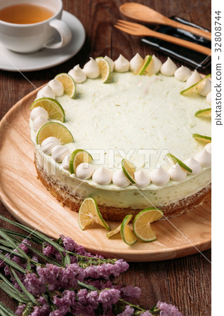 Lemon Cake with teacup and wooden spoon Lemon Cake with teacup and wooden spoon 32808744