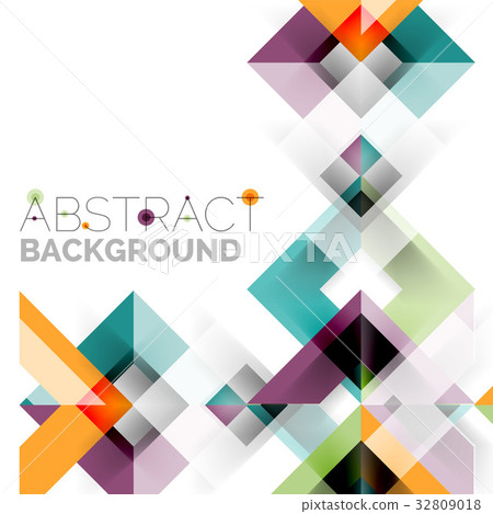 Modern square geometric pattern design on white Modern square geometric pattern design on white 32809018