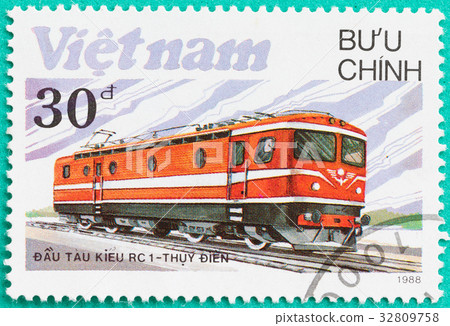 Postage stamps shows diesel locomotive train Postage stamps shows diesel locomotive train 32809758