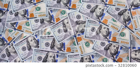 One hundred US dollars as background 32810060