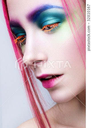 Eye Makeup. Holiday Makeup detail. False Lashes 32810167