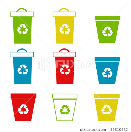 Set of recycling bins Set of recycling bins 32810382