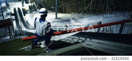 Ski jumping start 32810568