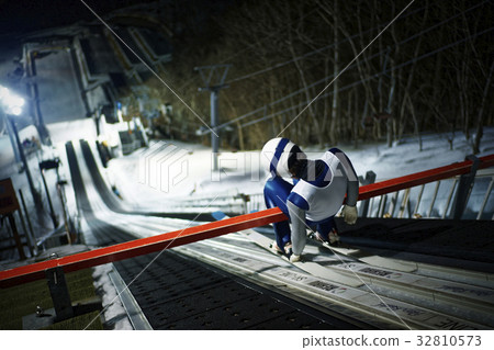 Ski jumping start Ski jumping start 32810573
