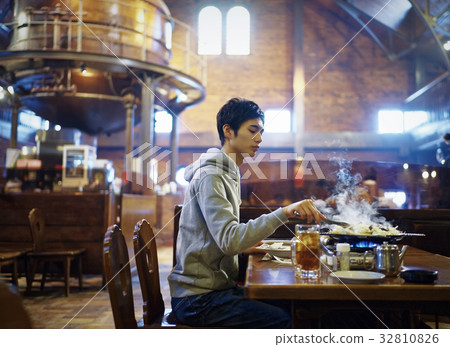 Men tasting Genghis Khan Men tasting Genghis Khan 32810826