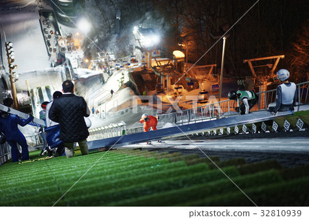 Ski jumping start Ski jumping start 32810939