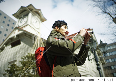 Sapporo sightseeing clock tower male 32810941