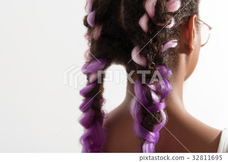 Cute mulatto female is demonstrating violet Cute mulatto female is demonstrating violet 32811695