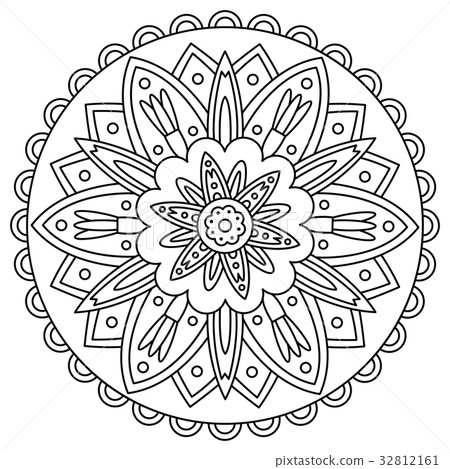 Mandala. Coloring page. Vector illustration. Mandala. Coloring page. Vector illustration. 32812161