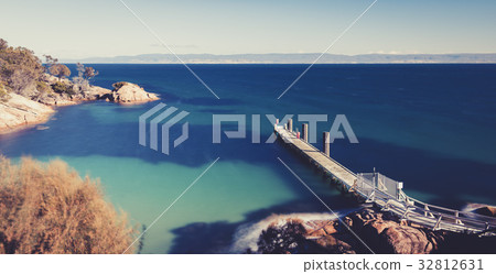 Freycinet Pier by Coles Bay in Tasmania Freycinet Pier by Coles Bay in Tasmania 32812631