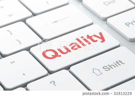 Marketing concept: Quality on computer keyboard Marketing concept: Quality on computer keyboard 32813229