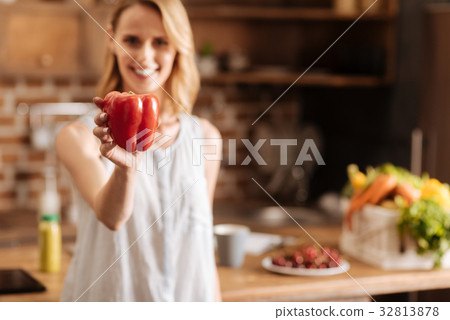 Joyful energetic woman choosing living healthy 32813878