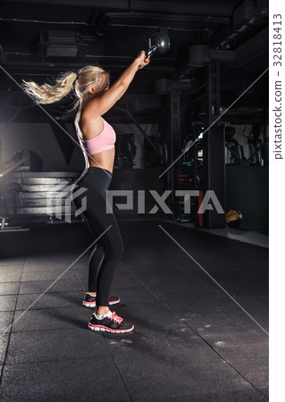 Woman in gym Woman in gym 32818413