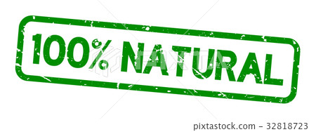 Grunge green 100 percent natural rubber seal stamp - Stock Illustration ...
