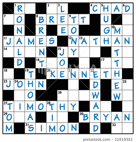 Popular Male Names Crossword Popular Male Names Crossword 32819381