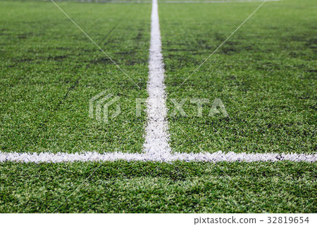 Green grass texture in soccer Field 32819654