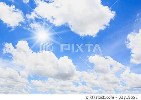 Sun with blue sky background. Sun with blue sky background. 32819655