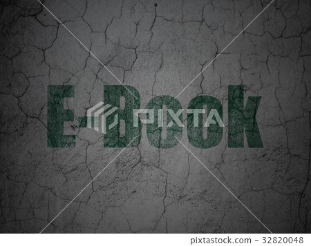Education concept: E-Book on grunge wall 32820048