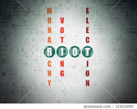 Politics concept: Riot in Crossword Puzzle 32820095
