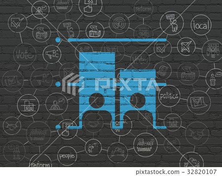 Politics concept: Election on wall background Politics concept: Election on wall background 32820107