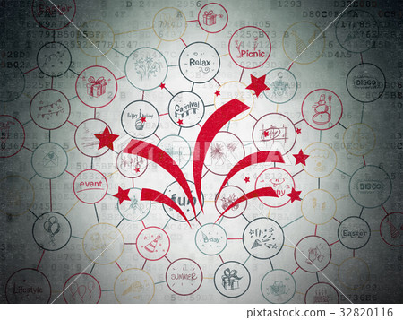Holiday concept: Fireworks on Digital Data Paper 32820116